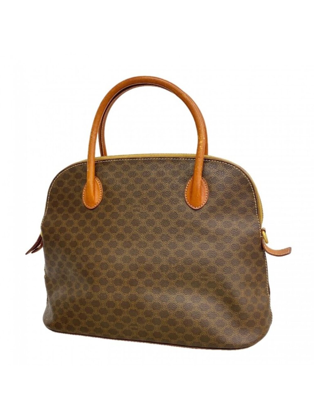 Celine Handbag Macadam Brown Gold